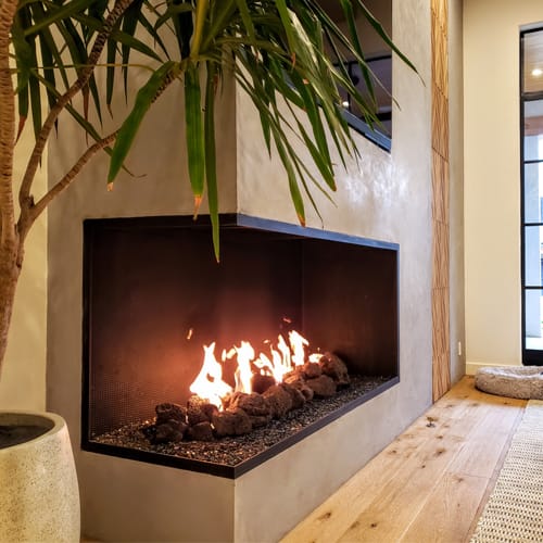 BLAZE Front and Left Open Gas Fireplace Series preview 1