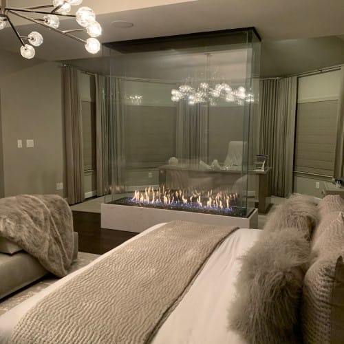 Four Sided Gas Fireplaces