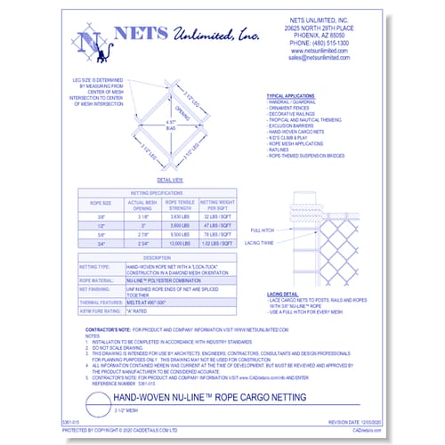 preview of NU-Line 3.5'' Mesh Cargo Netting