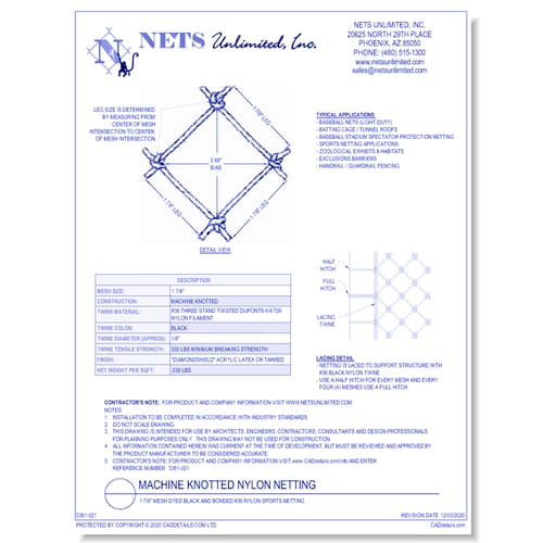 preview of Machine Knotted Baseball Nylon Netting (36)