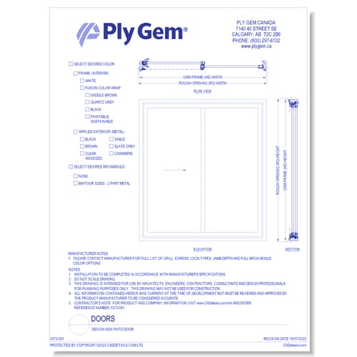 preview of Design 6500 Patio Door
