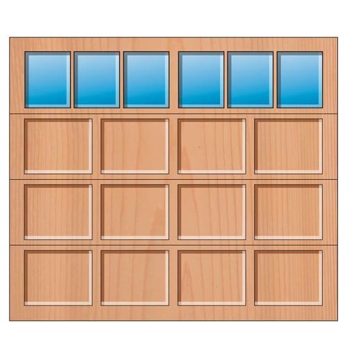 4 Panels 3 Lite Square Top