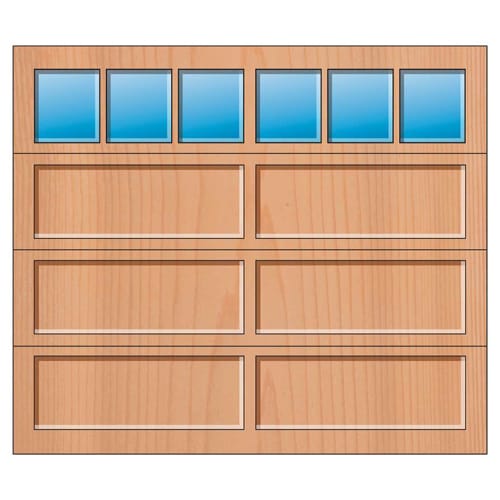 2 Long Panels 3 Lite Square Top preview 1