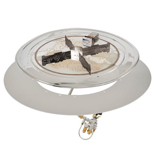 Round Crystal Fire Plus Gas Burner Insert and Plate Kit For Commercial Or Residential Applications preview 1