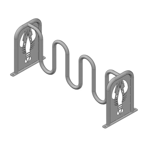 (850550-CL) M-Rack with End Frames and Custom Logo Panels, 4-Hump, Surface Mount