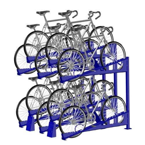 (851250-6) Twin Topper Bi-Level Rack (Static), 6-Bike Starter Unit, Surface Mount  preview 1