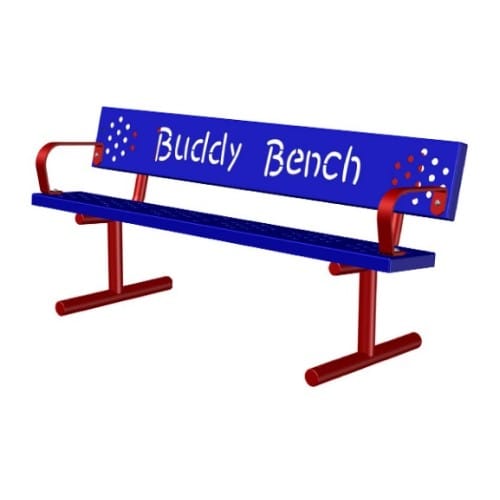 (112-6) Steel Bench, 6', Fully Welded, Surface Mount  preview 2