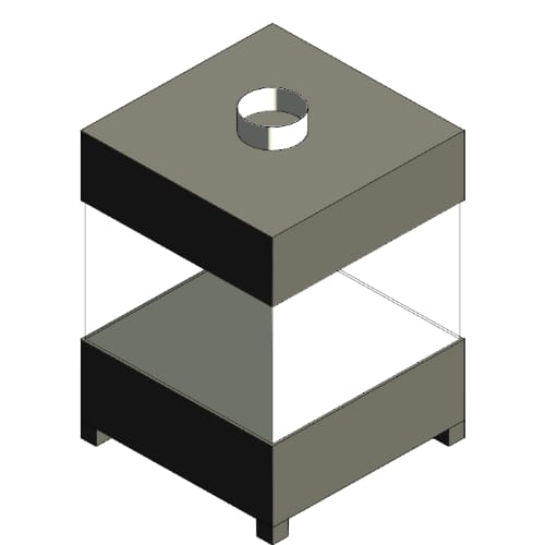 Custom 3' Four Sided - C-VIEW (C4W3) Commercial Gas Fireplace