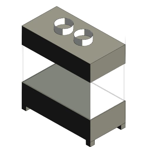 Custom 4' Four Sided - C-VIEW (C4W4) Commercial Gas Fireplace