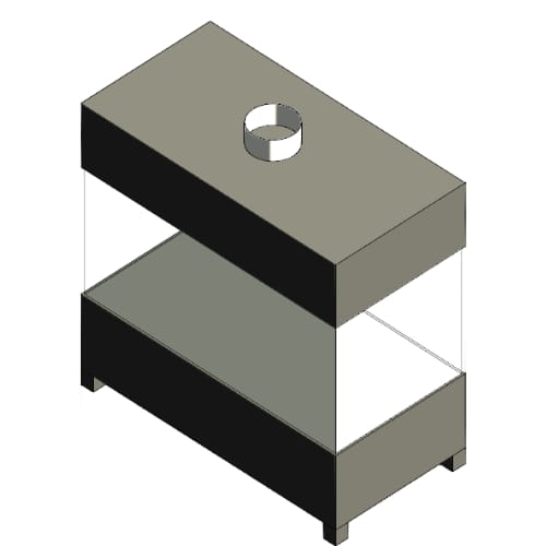 Custom 5' Four Sided - C-VIEW (C4W5) Commercial Gas Fireplace