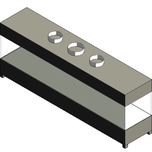 Custom 12' Four Sided - C-VIEW (C4W12) Commercial Gas Fireplace
