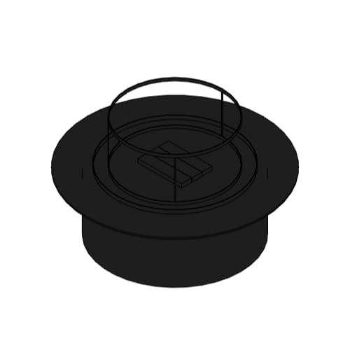 Custom 36" Round Custom Firepit - CFPO-RD Series (CFPO-RD-36-SB-DL-MS) Commercial Gas Fireplace