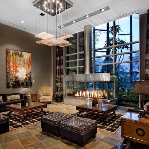 Four Sided Commercial Gas Fireplace preview 4
