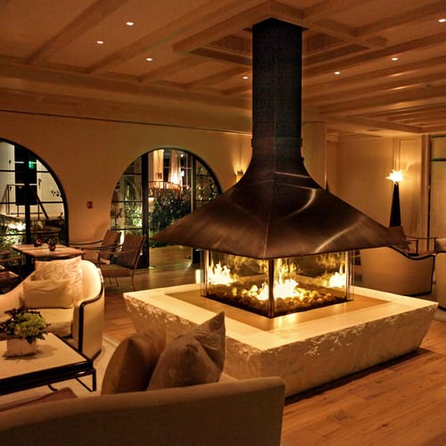 Four Sided Commercial Gas Fireplace preview 1