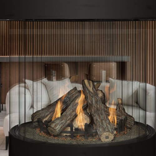 Round Commercial Gas Fireplace preview 3