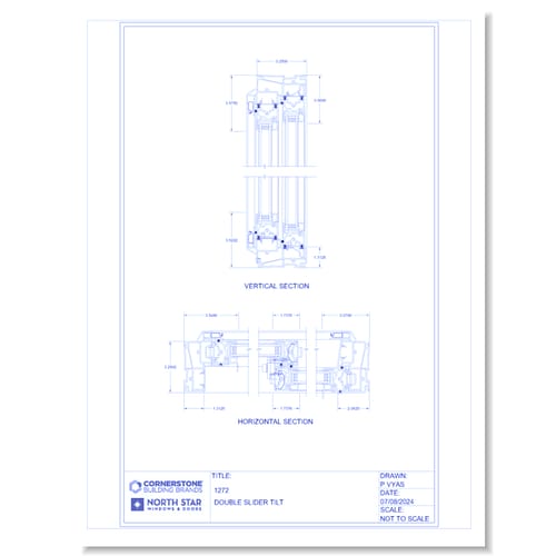 preview of 1000 Series - 1272 Double Slider Tilt Window