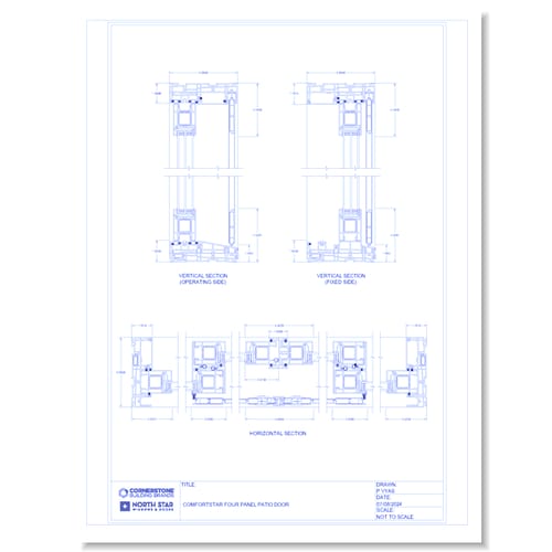 preview of  ComfortStar™ - 4 Panel Patio Door Horizontal & Vertical Sections