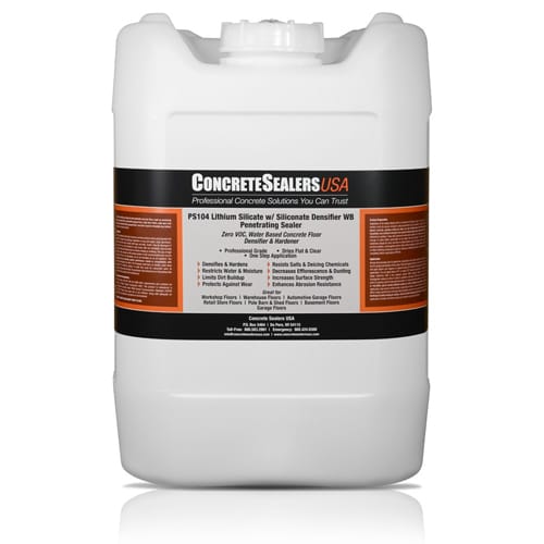 PS104 Lithium Silicate w/ Siliconate Densifier WB Penetrating Sealer (5 gal.) - Concrete Sealers USA preview 1