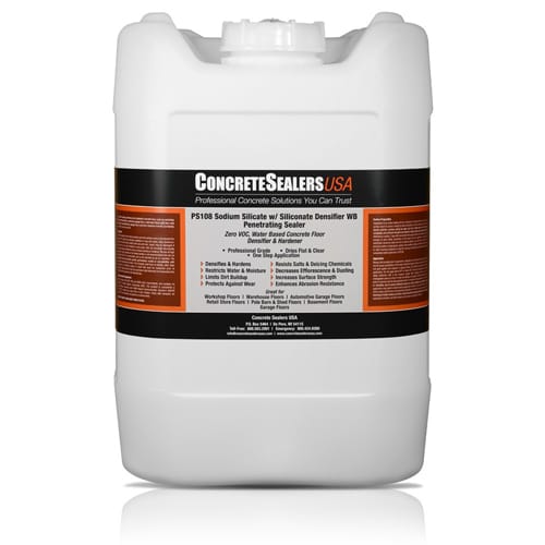 PS108 Sodium Silicate w/ Siliconate Densifier WB Penetrating Sealer (5 gal.) - Concrete Sealers USA preview 1