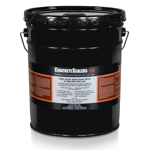 TS201 Acrylic Topical Sealer SB-25 w/ High Gloss (5 gal.) - Concrete Sealers USA preview 1