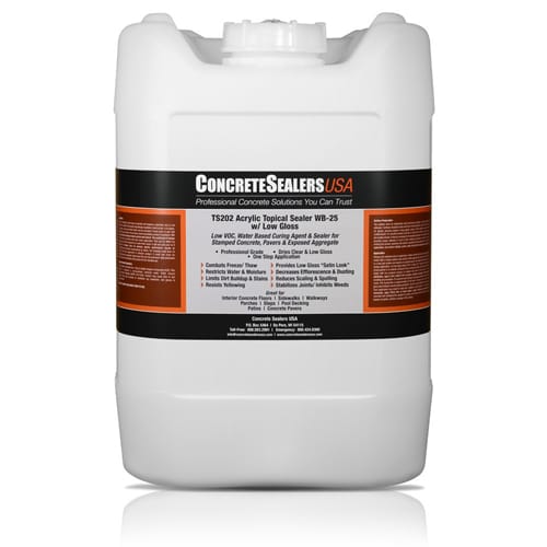 TS202 Acrylic Topical Sealer WB-25 w/ Low Gloss (5 gal.) - Concrete Sealers USA preview 1