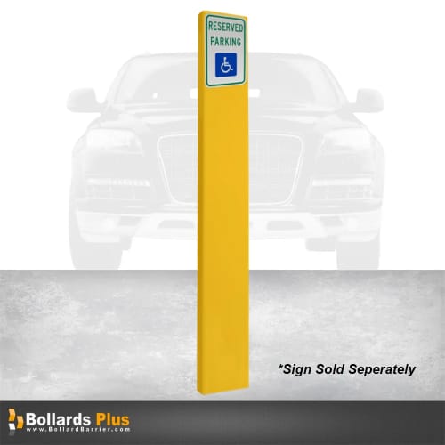 12x2x108 Rectangular Inground Sign Bollard, Safety Yellow preview 1