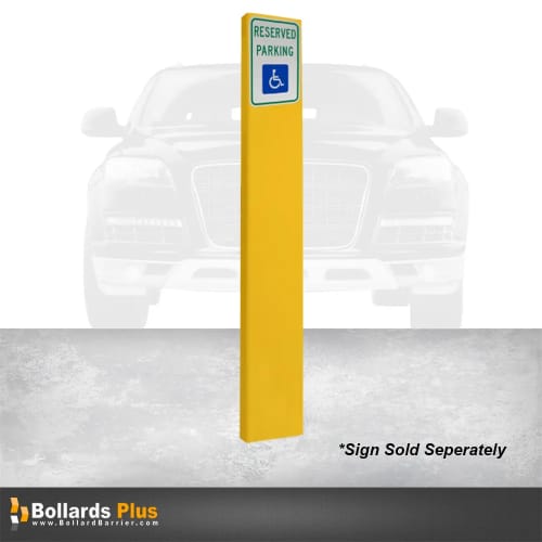 12x2x96 Rectangular Inground Sign Bollard, Safety Yellow preview 1
