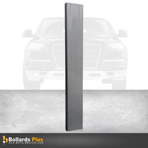12x4x108 Rectangular Inground Sign Bollard, Metallic Silver preview 1