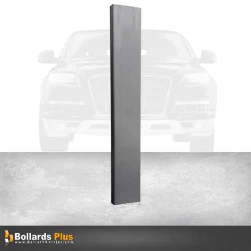 12x4x96 Rectangular Inground Sign Bollard, Metallic Silver preview 1