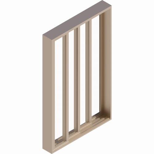 preview of XXXO - 3 Vent Panels Stacking with 1 Fixed Panel NS Thinline