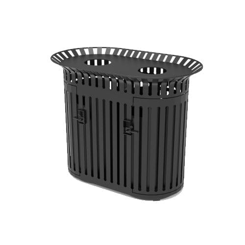 Accessible Double Urban Flare Waste Receptacle  preview 3