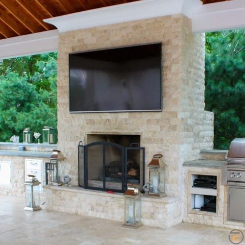 Ivory Travertine Veneer Stone preview 2