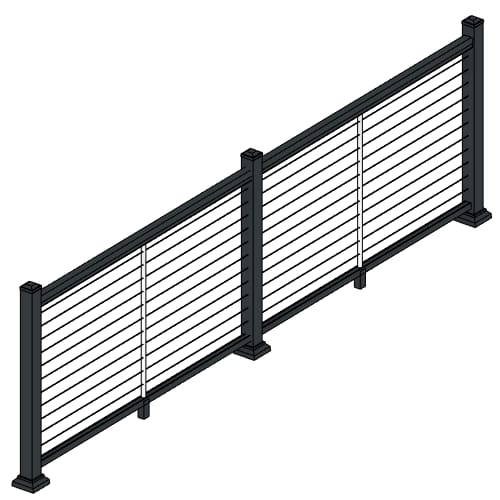 Aluminum Railing System: Victorian Post-to-Post Top Rail