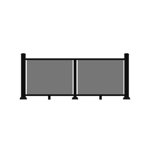 Glass Panel: Combination Top Rail