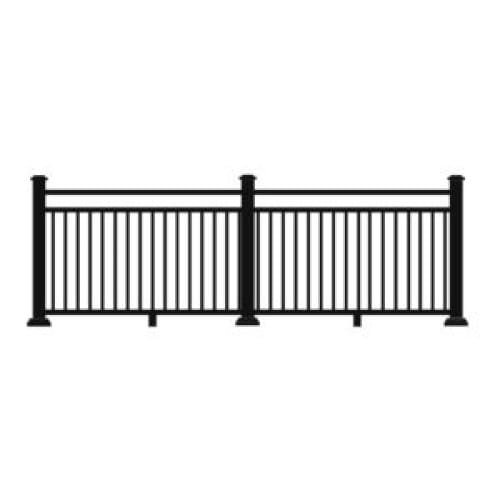 Picket with Mid Rail: Post-To-Post Top Rail preview 2