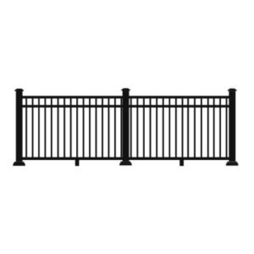 Picket with Mid Rail: Post-To-Post Top Rail preview 1