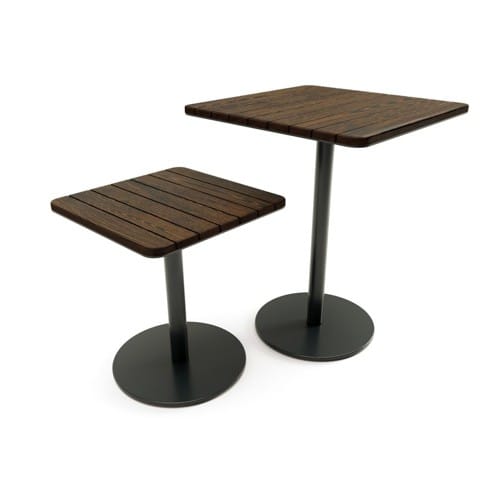 Layer Pedestal Table Square Wood preview 1