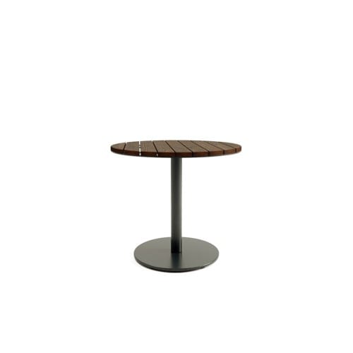 Layer Pedestal Table Round Wood preview 2