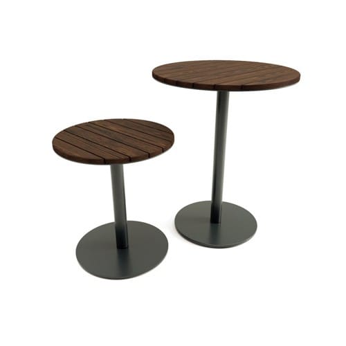 Layer Pedestal Table Round Wood preview 1