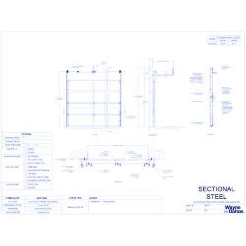 preview of 220 C-20 - Sectional Steel Doors (Non-Insulated)