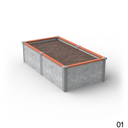 4'X8' Rectangle Raised Garden Bed Kit Available in 1 ft & 2 ft Heights preview 2