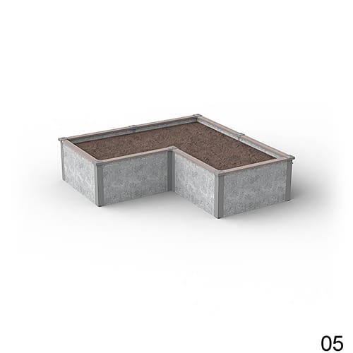 8'X8' L-Shaped Raised Garden Bed Kit Available in 1 ft & 2 ft Heights preview 6