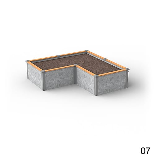 8'X8' L-Shaped Raised Garden Bed Kit Available in 1 ft & 2 ft Heights preview 8
