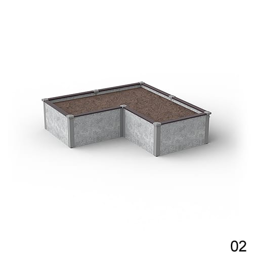 8'X8' L-Shaped Raised Garden Bed Kit Available in 1 ft & 2 ft Heights preview 3