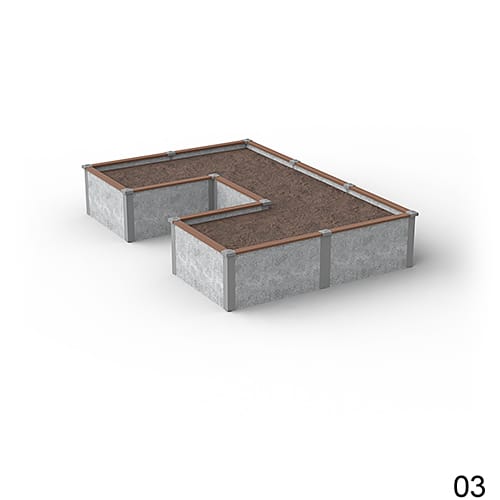 8'X12' U-Shaped Raised Garden Bed Kit Available in 1 ft & 2 ft Heights preview 4