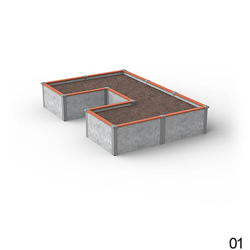 8'X12' U-Shaped Raised Garden Bed Kit Available in 1 ft & 2 ft Heights preview 2