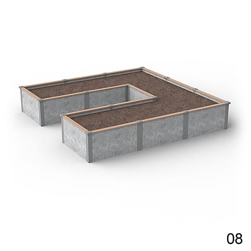 12'X12' U-Shaped Raised Garden Bed Kit Available in 1 ft & 2 ft Heights preview 9