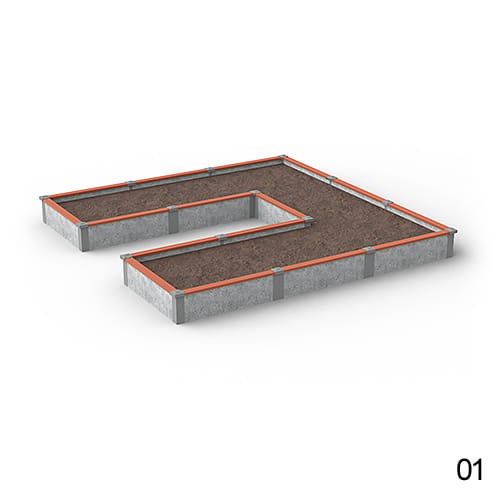 12'X12' U-Shaped Raised Garden Bed Kit Available in 1 ft & 2 ft Heights preview 11