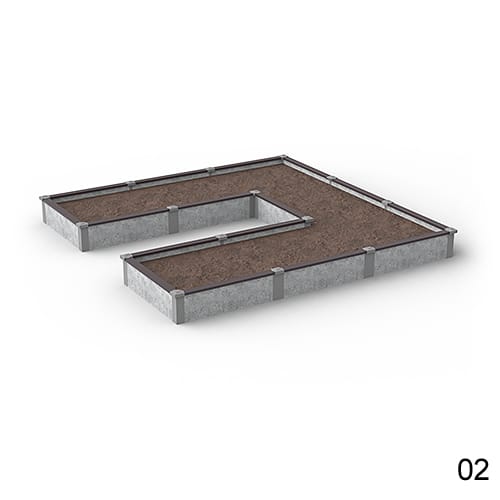 12'X12' U-Shaped Raised Garden Bed Kit Available in 1 ft & 2 ft Heights preview 12