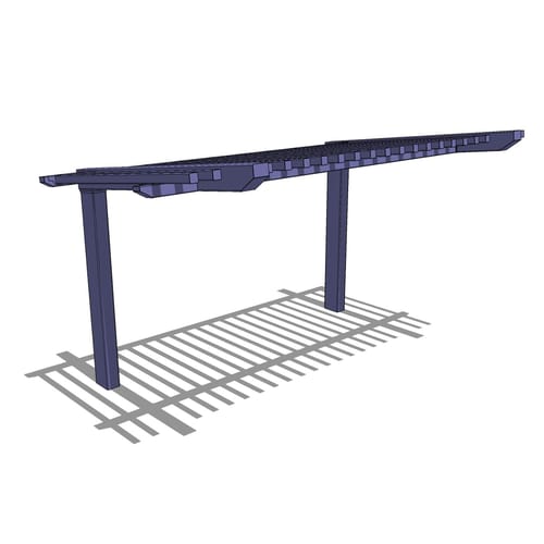 Steel Structure: Millennium Trellis – Cantilevered Trellis Shelter